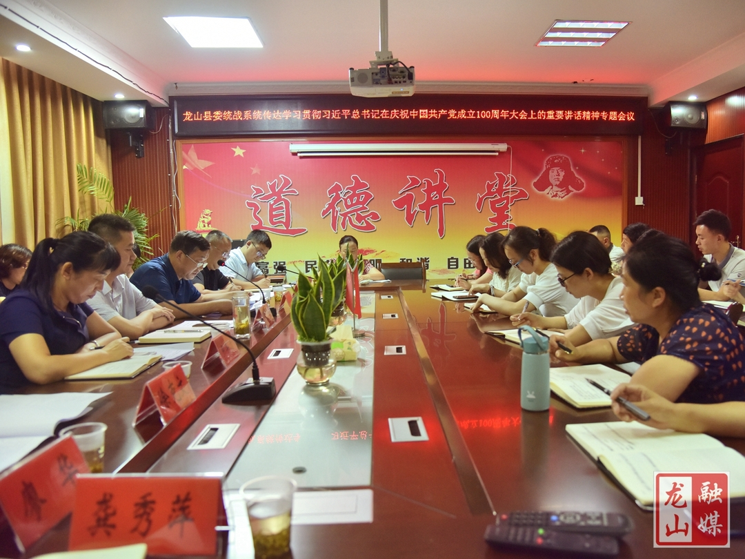 龙山县委统战系统集中学习习近平总书记“七一”重要讲话精神