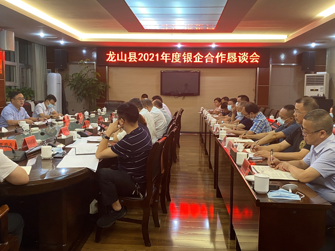 龙山召开2021年度银企合作工作恳谈会