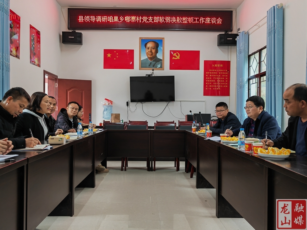 黎新松到哪寨村调研指导软弱涣散基层党组织整顿工作