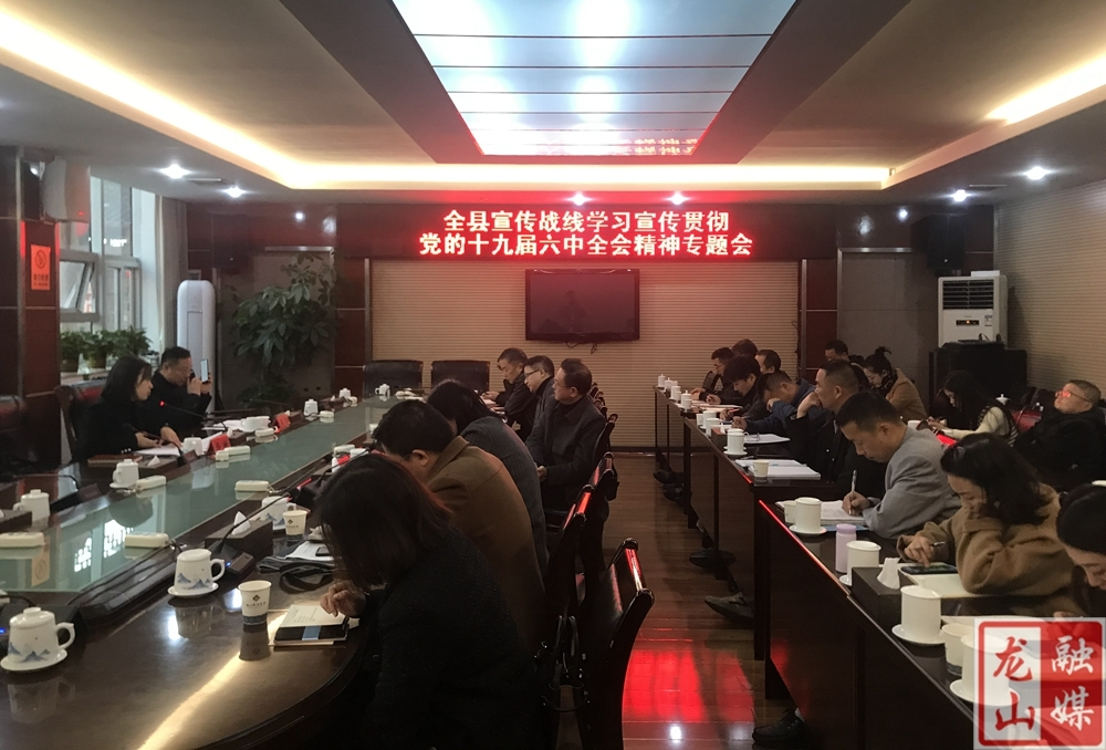 龙山县宣传战线学习宣传贯彻党的十九届六中全会精神专题会召开