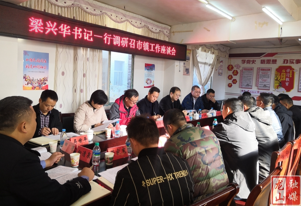 梁兴华到召市镇调研指导工作