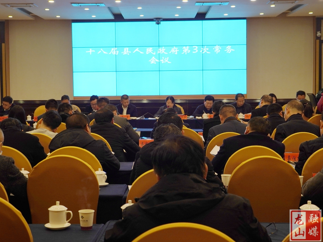 龙山县召开第十八届县人民政府第3次常务会议