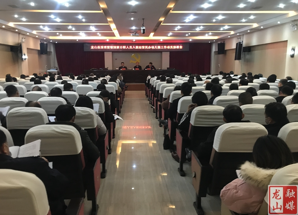 龙山召开清理整顿国家公职人员入股经营民办幼儿园工作动员部署会