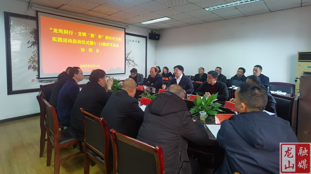 “龙凤同行·文明‘酉’你”新时代文明实践活动启动仪式暨3.12植树节活动协调会议