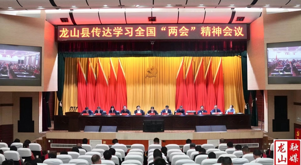 时荣芬主持召开龙山县传达学习全国“两会”精神会议