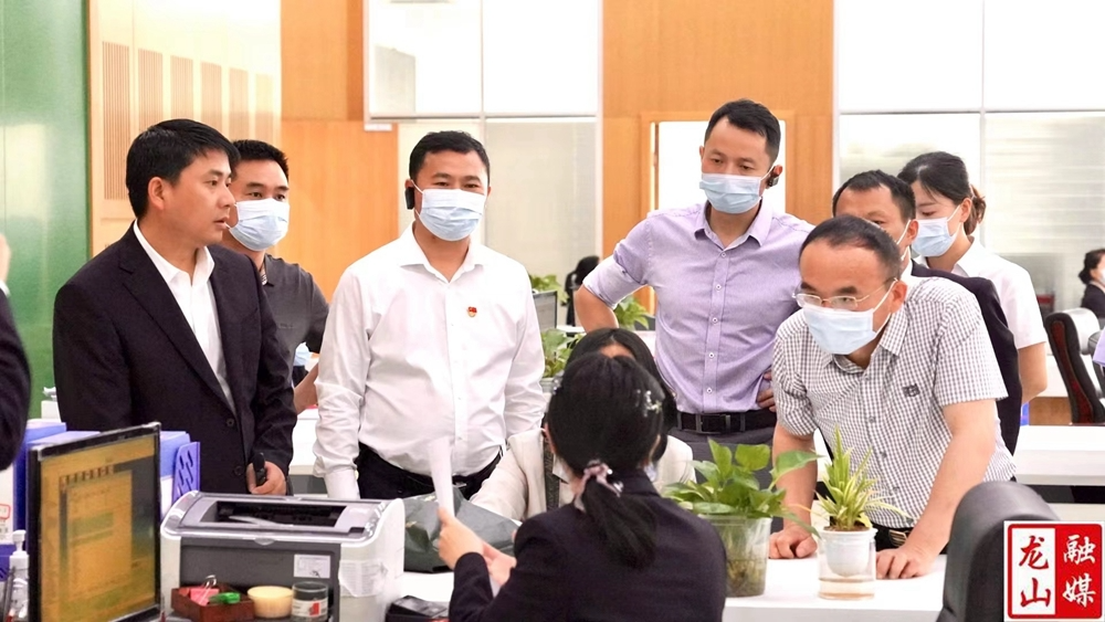 省政务管理服务局调研组来龙山县调研“放管服”工作