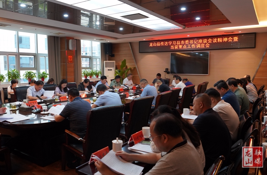 时荣芬主持召开龙山县传达学习县市委书记座谈会议精神会暨当前重点工作调度会