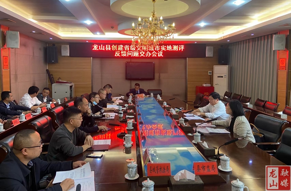 龙山县召开创建省级文明城市实地测评反馈问题交办会