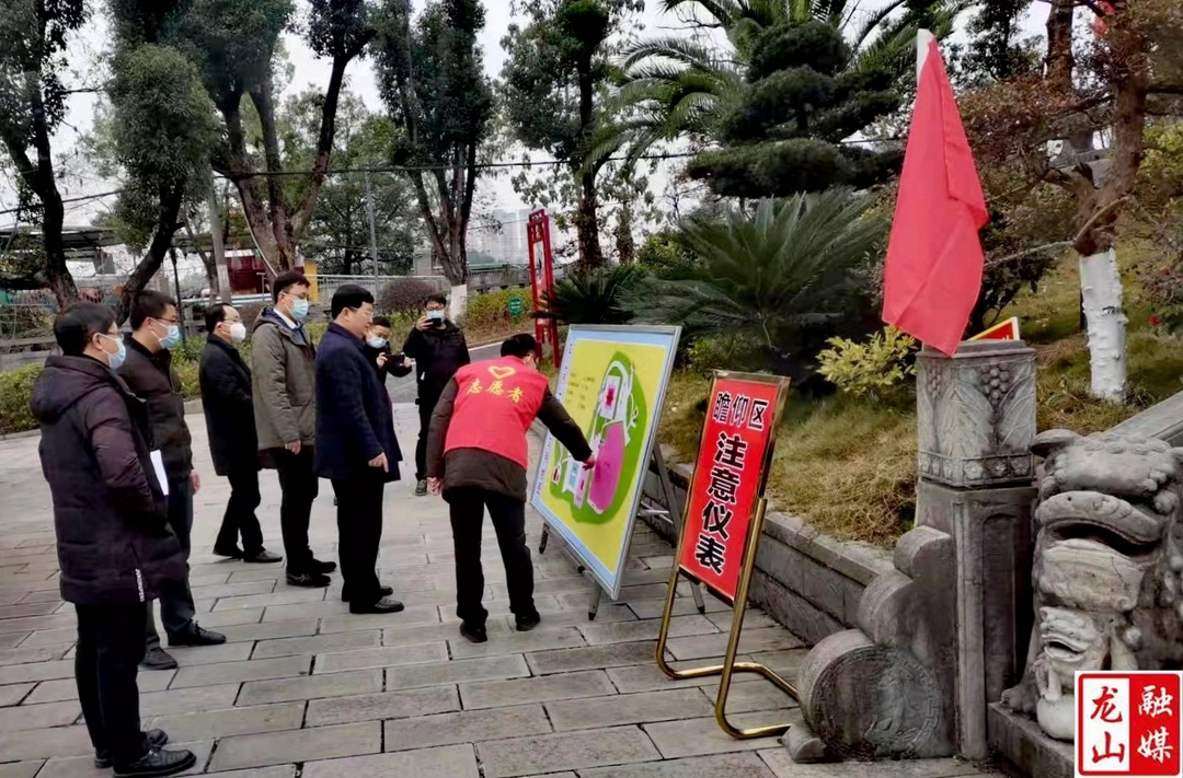 黎新松调研督导龙山烈士陵园文明创建工作
