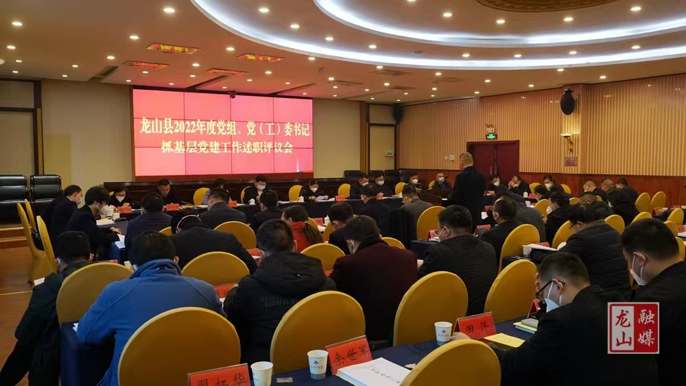 时荣芬主持召开龙山县2022年度党组织、党（工）委书记抓基层党建工作述职评议会
