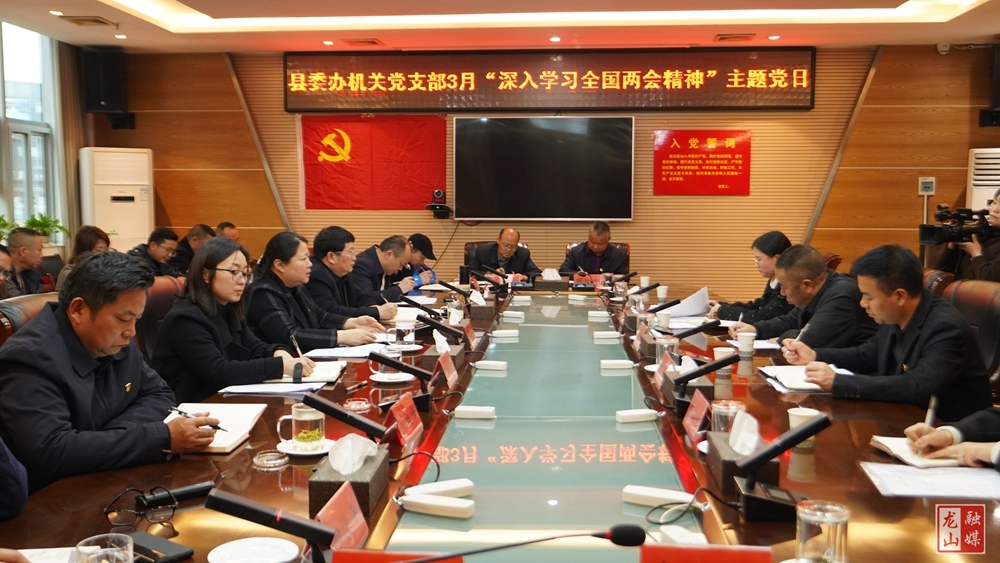 县委办机关支部开展3月“深入学习全国两会精神”主题党日