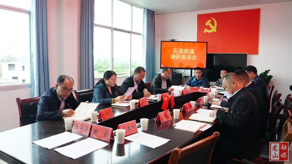 时荣芬在石羔街道调研