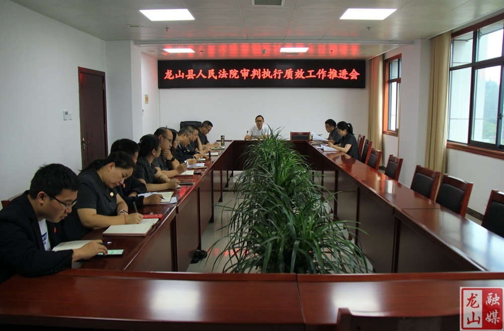 龙山法院召开2023年第二季度审判执行质效工作推进会