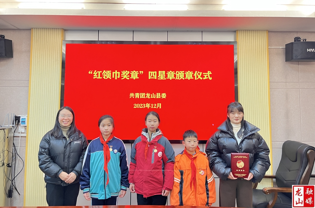 团县委举行“红领巾奖章”四星章颁章仪式