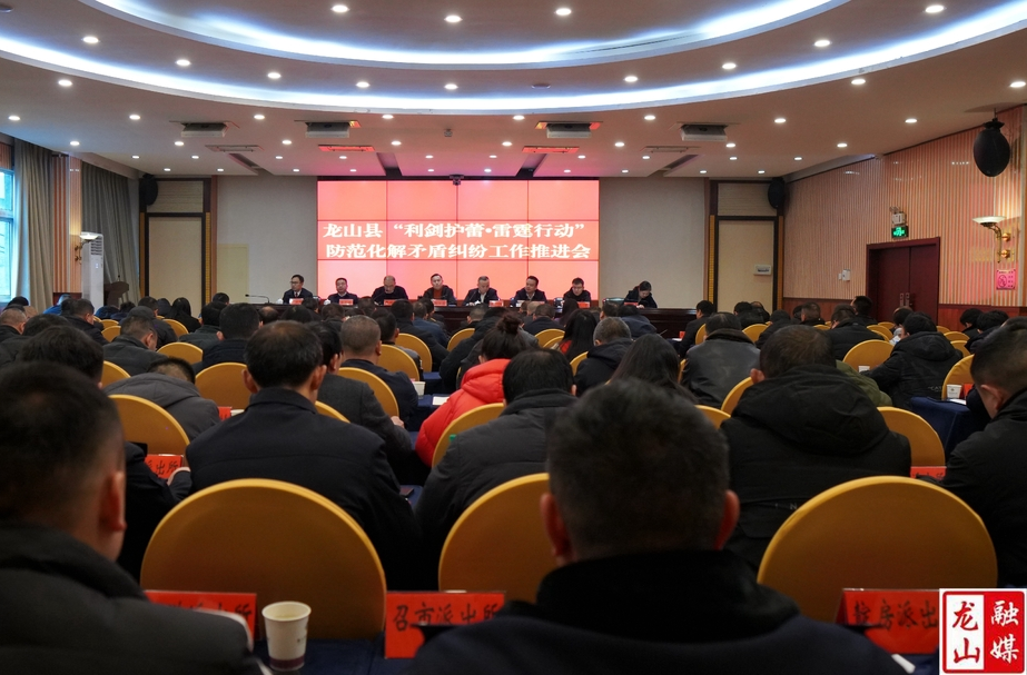 龙山县召开法治政府建设暨“利剑护蕾·雷霆行动”、防范化解矛盾纠纷工作推进会