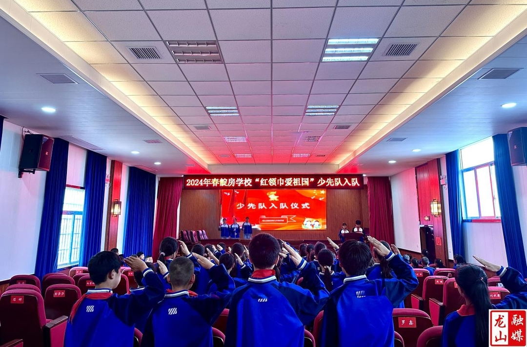 靛房镇九年制学校开展2024年少先队入队仪式