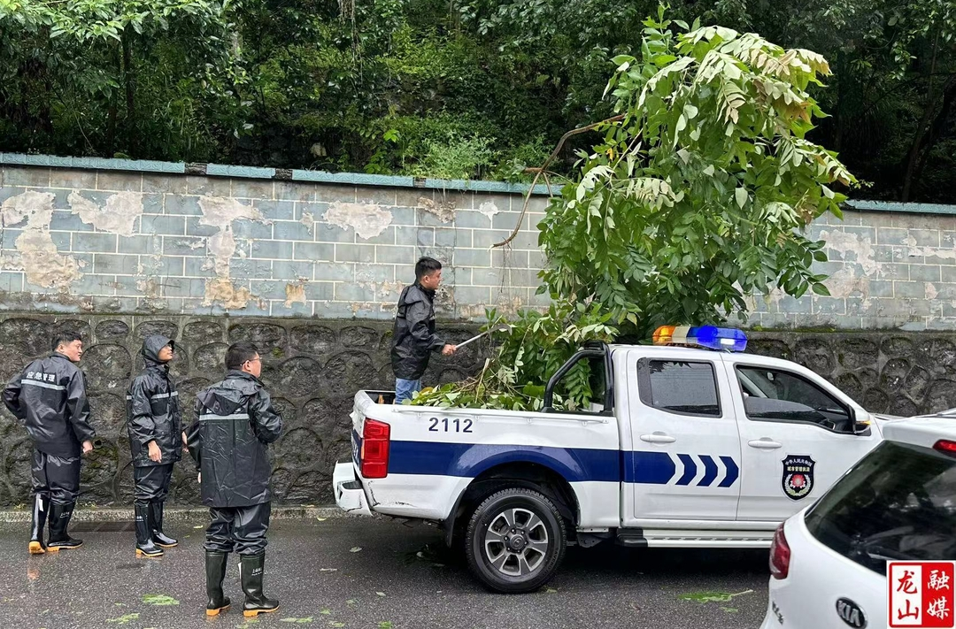 龙山城管：闻“汛”而动 向雨而行