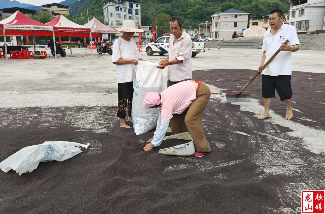 靛房镇：抢抓晴好天气翻晒油菜籽