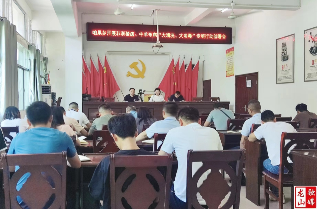 咱果乡开展非洲猪瘟、牛羊布病“大清洗、大消毒”专项行动部署会