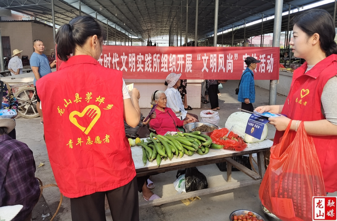 茅坪乡新时代文明实践所组织开展“文明风尚”宣传活动