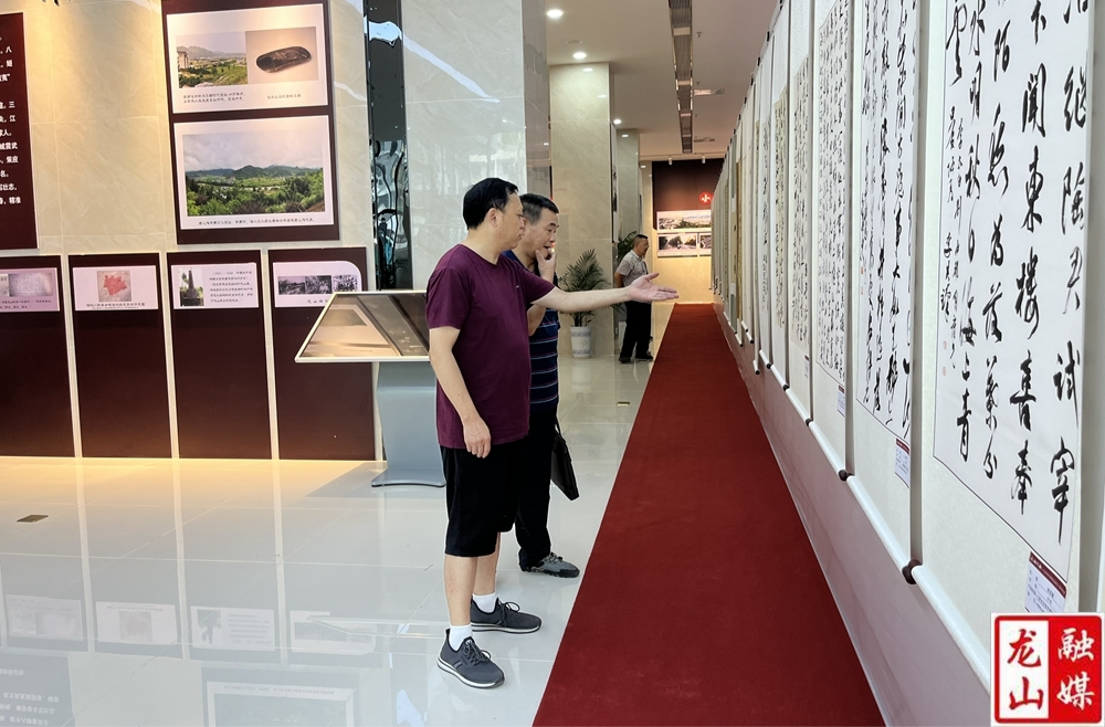 长沙市对口帮扶龙山县三十周年书法展在县档案馆开展