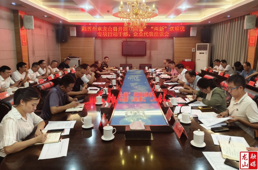州“两重”“两新”送解优专项行动工作组来县召开干部、企业代表座谈会