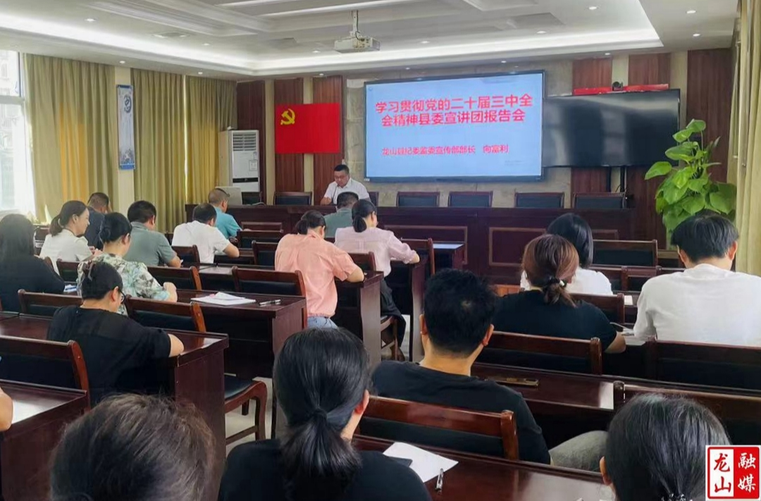 州生态环境局龙山分局举行学习贯彻党的二十届三中全会精神宣讲报告会