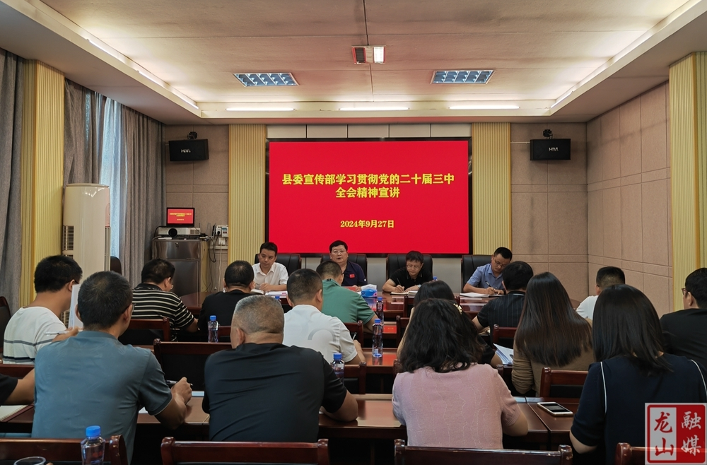 黎新松到县委宣传部宣讲党的二十届三中全会精神