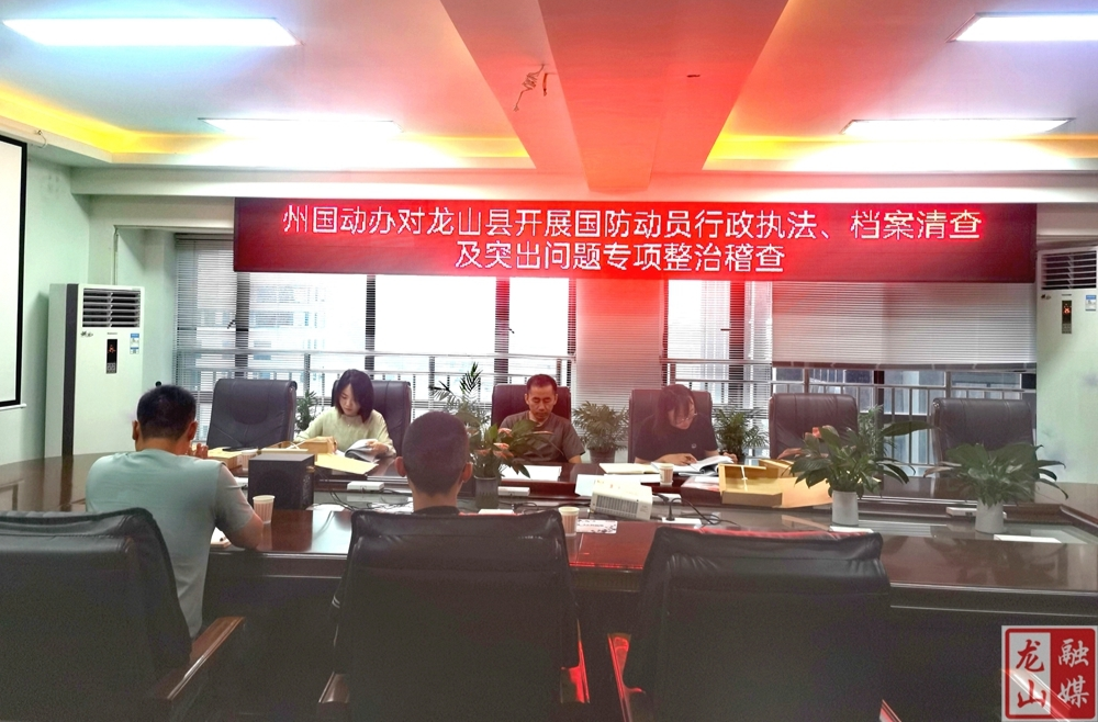 州国动办检查组来龙山开展专项整治工作稽查
