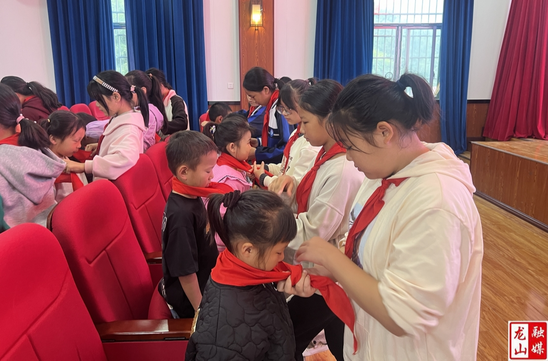 靛房镇九年制学校举行少先队入队仪式