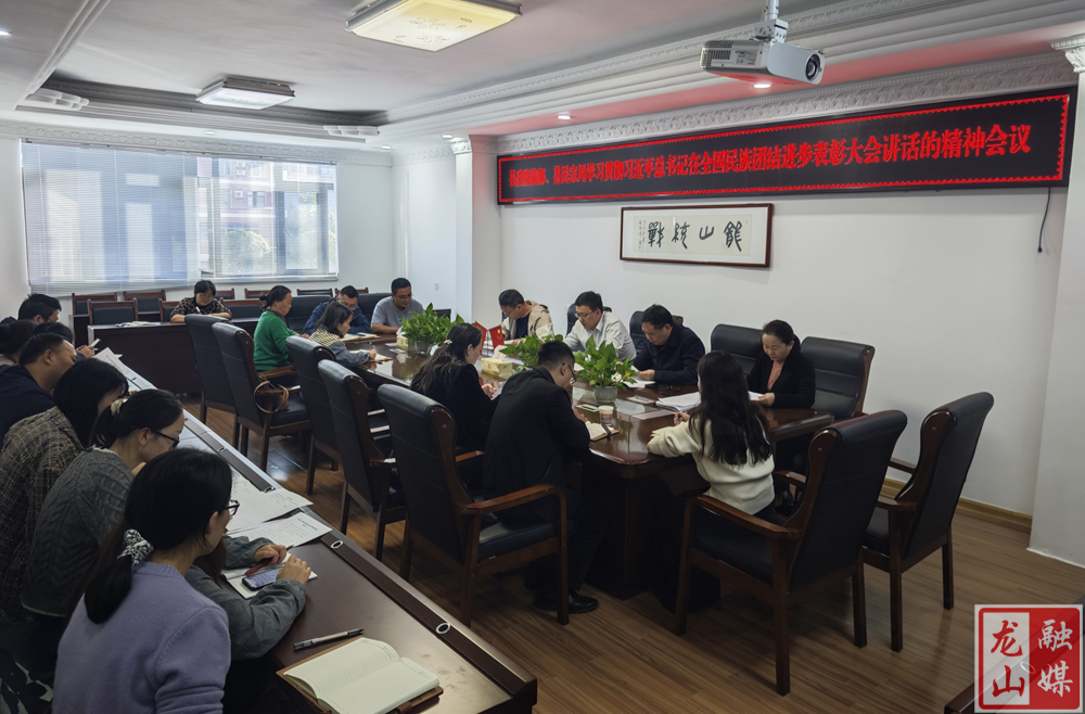 龙山县委统战部传达学习全国民族团结进步表彰大会精神