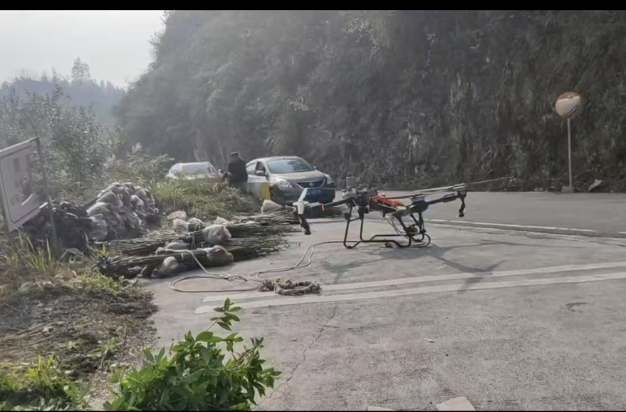 县林业局：无人机运输苗木加快推进造林绿化