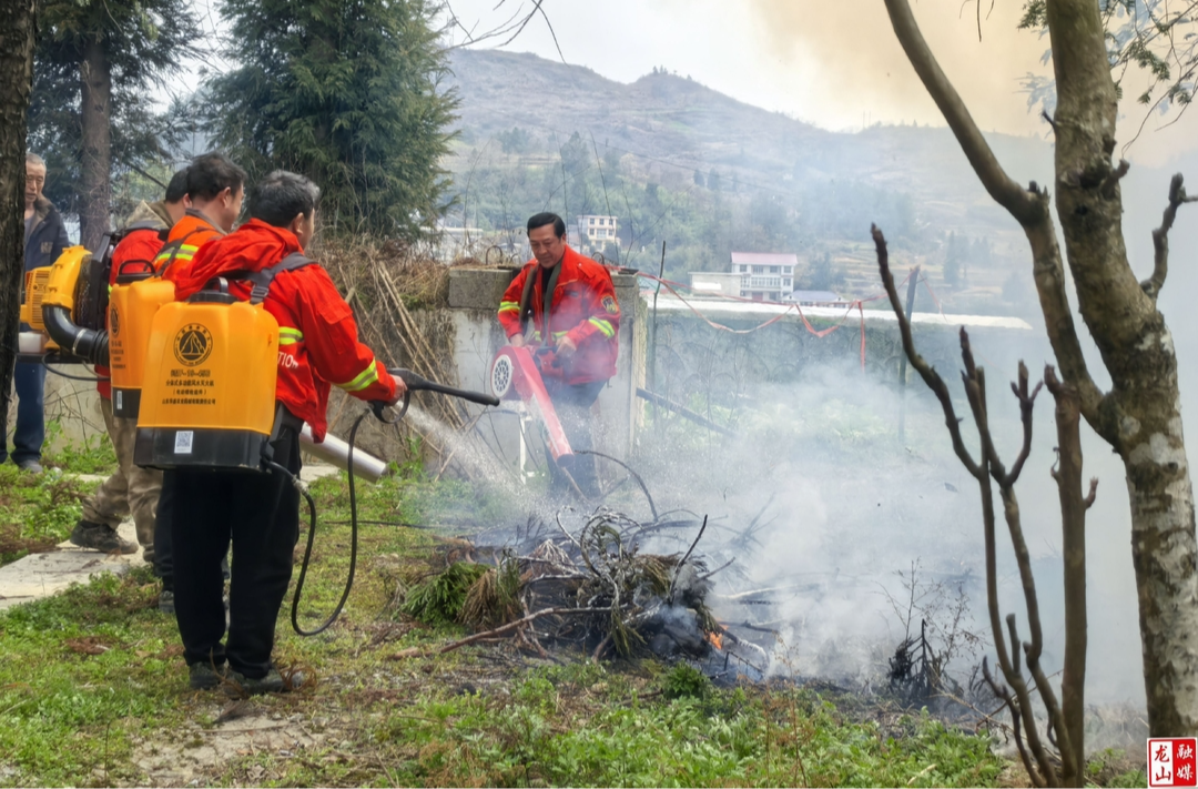 茅坪乡开展森林防灭火应急演练 筑牢防火“安全网”