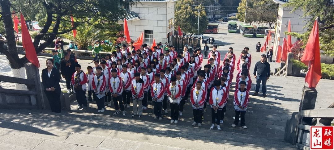 龙山一中开展“缅怀革命先烈 传承红色基因”清明扫墓活动