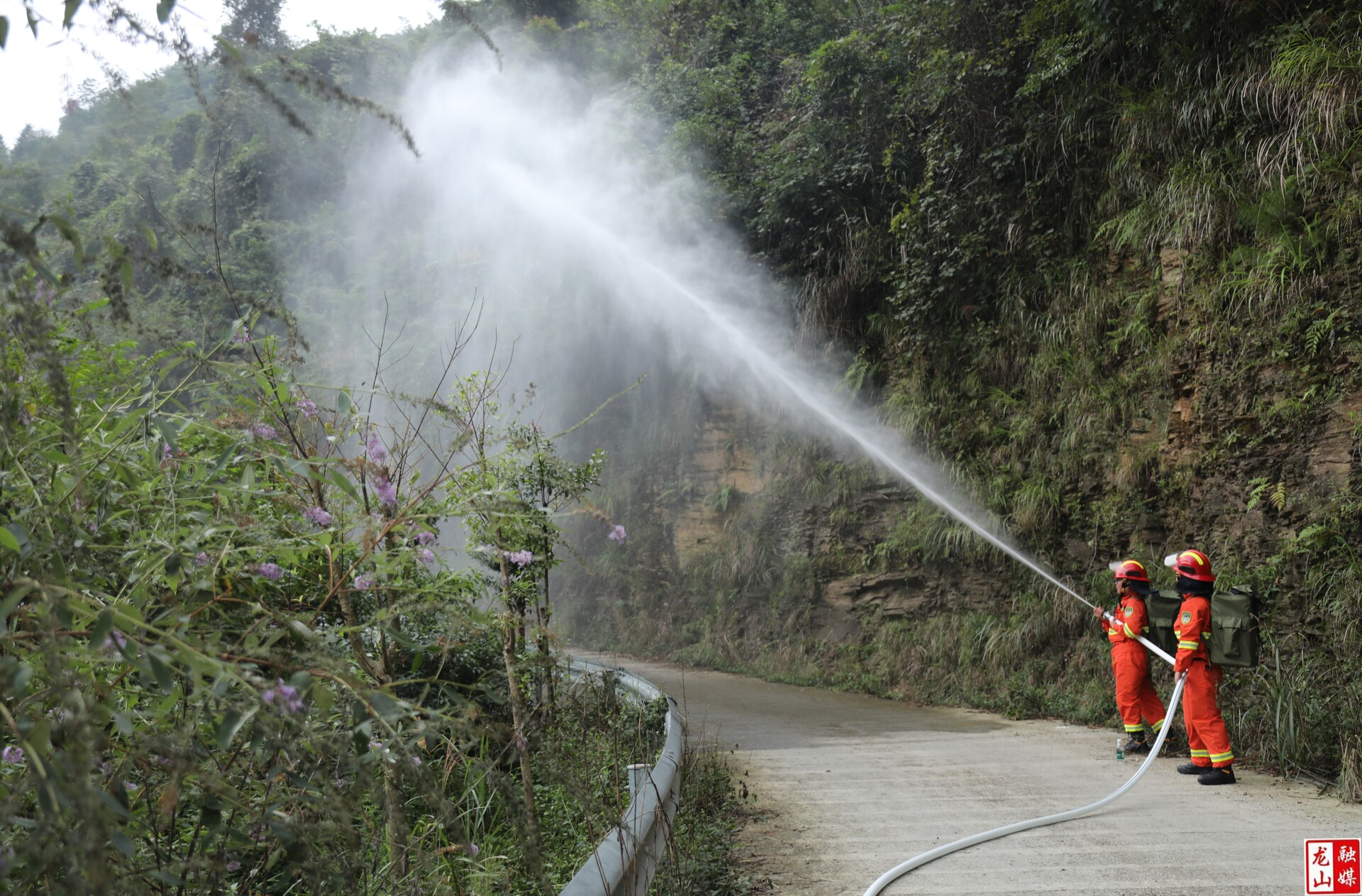 龙山县森林消防队伍综合扑救能力通过州级测评