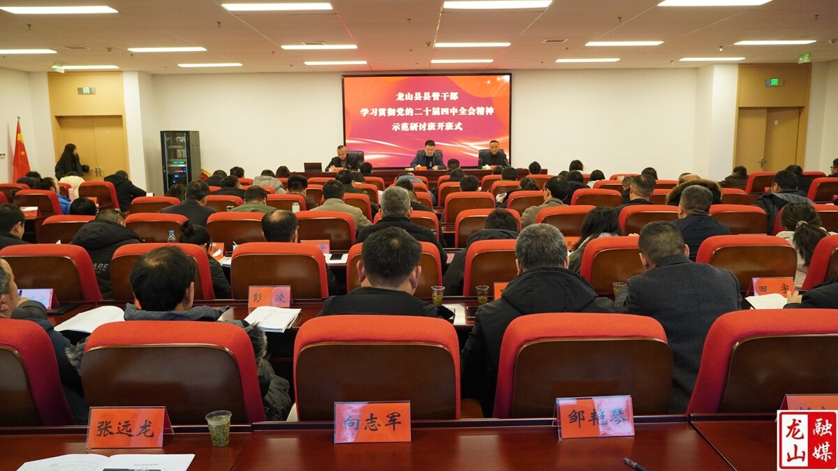 龙山县县管干部学习贯彻党的二十届四中全会精神示范研讨班开班