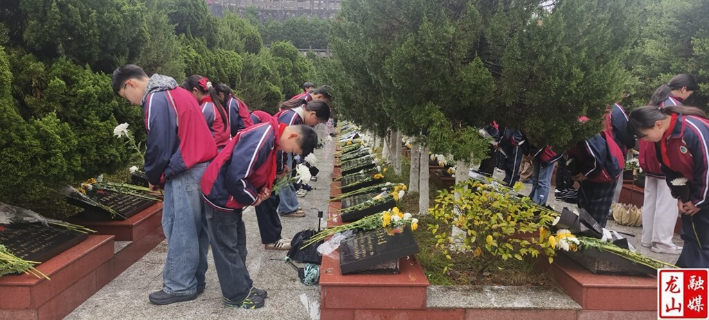 龙山四小开展清明祭扫活动