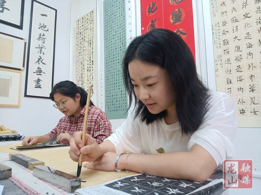 龙山县举办红色主题书法作品展览