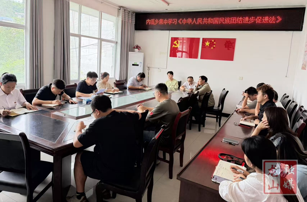 内溪乡集中学习《民族团结进步促进法》