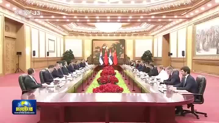 习近平同塞尔维亚总统武契奇会谈